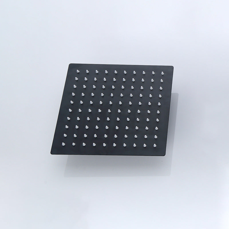 Avtoit | Black Square Fixed Shower Head Modern Style Wall Mounted Shower Head