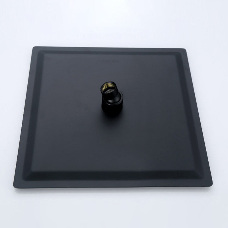 Avtoit | Black Square Fixed Shower Head Modern Style Wall Mounted Shower Head