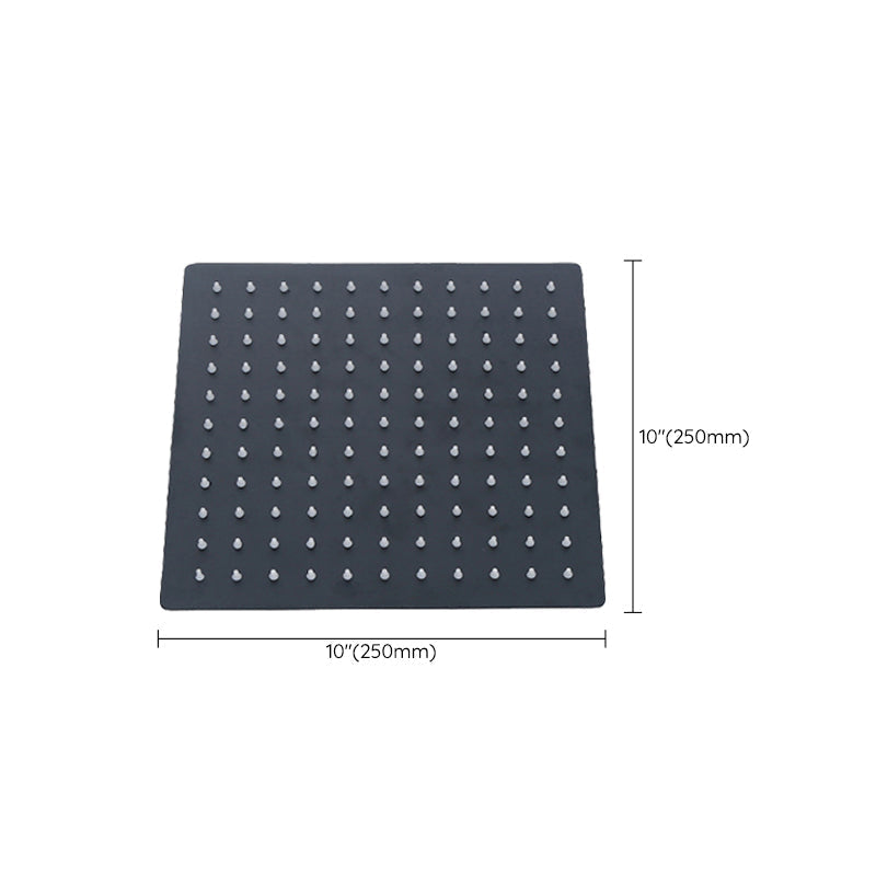 Avtoit | Black Square Fixed Shower Head Modern Style Wall Mounted Shower Head