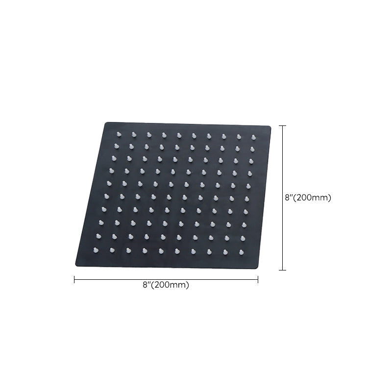 Avtoit | Black Square Fixed Shower Head Modern Style Wall Mounted Shower Head