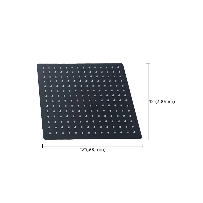 Avtoit | Black Square Fixed Shower Head Modern Style Wall Mounted Shower Head
