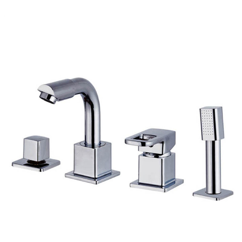 Avtoit | Chrome Bath Faucet Trim with Lever Handle Deck Mounted Bathtub Faucet