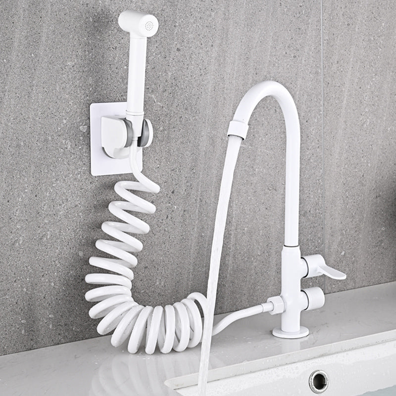 Avtoit | Single Cold Water Valve Uniform Color High Arc Deck Mounted Bathtub Faucet