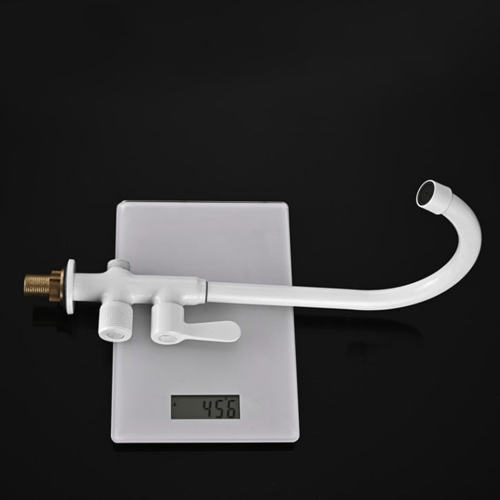 Avtoit | Single Cold Water Valve Uniform Color High Arc Deck Mounted Bathtub Faucet