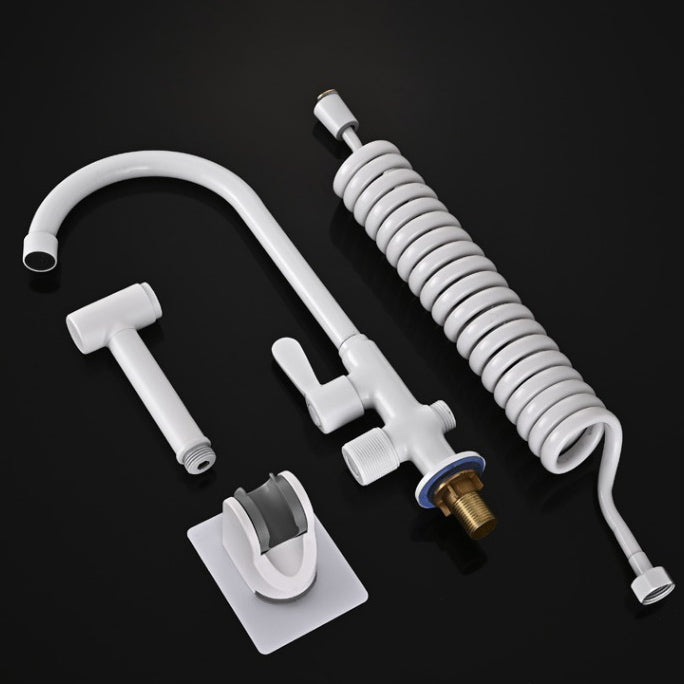Avtoit | Single Cold Water Valve Uniform Color High Arc Deck Mounted Bathtub Faucet