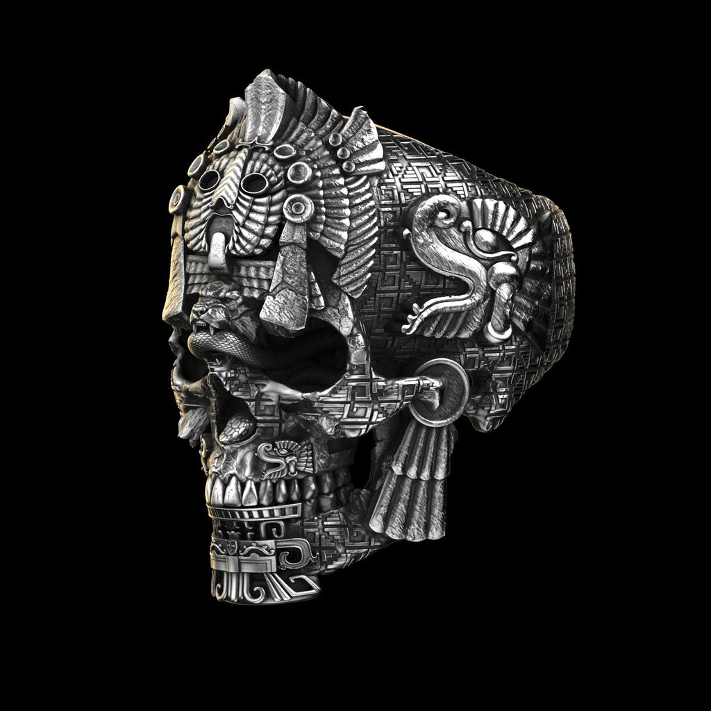 Avtoit | Sterling Silver Black Skull Ring