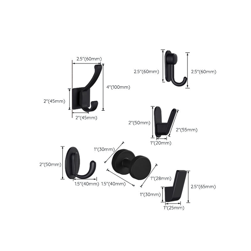 Avtoit | Modern Bathroom Accessories as Individual Piece or in Set Matte Black Bathroom Fixtures