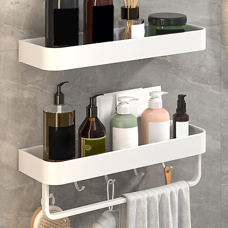 Avtoit | White 2-piece Bathroom Hardware Modern Bathroom Accessories Set, Bathroom Shelf