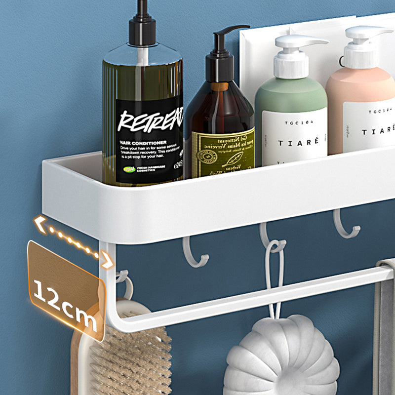 Avtoit | White 2-piece Bathroom Hardware Modern Bathroom Accessories Set, Bathroom Shelf