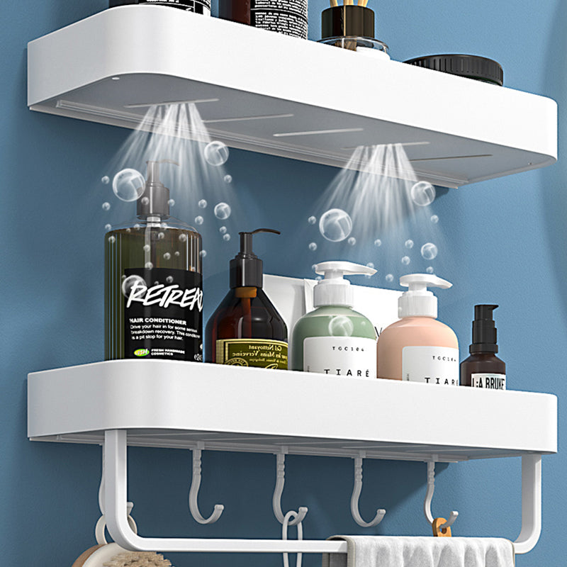 Avtoit | White 2-piece Bathroom Hardware Modern Bathroom Accessories Set, Bathroom Shelf