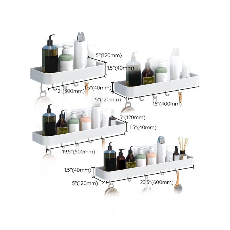 Avtoit | White 2-piece Bathroom Hardware Modern Bathroom Accessories Set, Bathroom Shelf