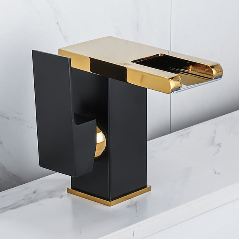 Avtoit | Waterfall basin mixer tap square lever handle with LED three-color light