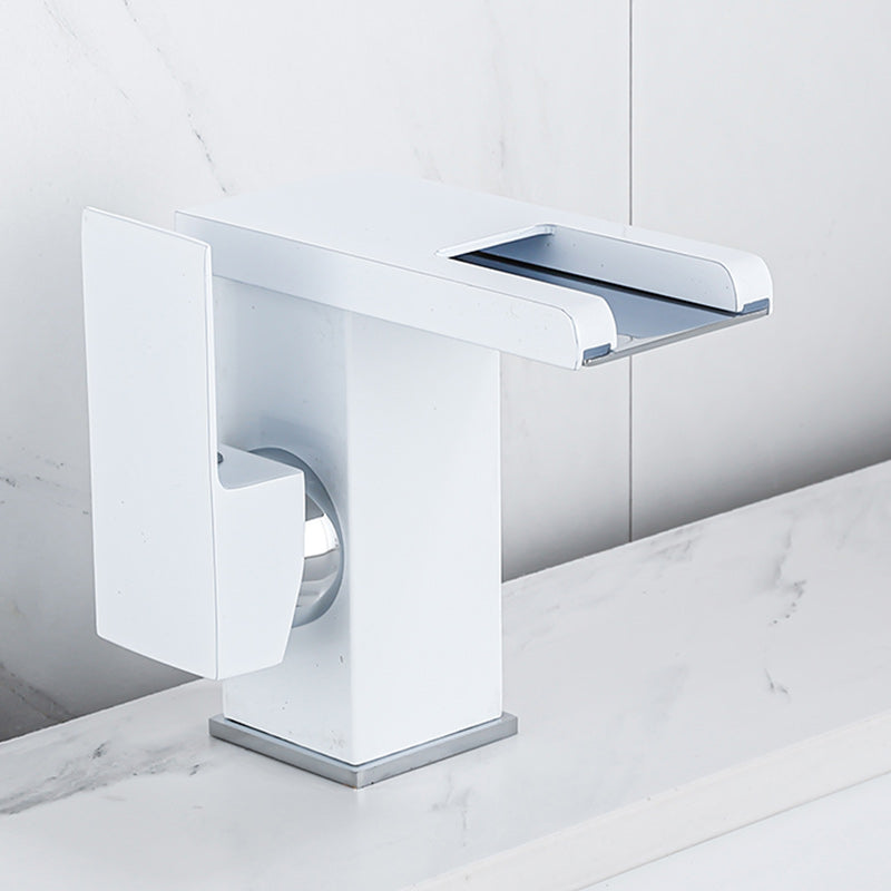 Avtoit | Waterfall basin mixer tap square lever handle with LED three-color light