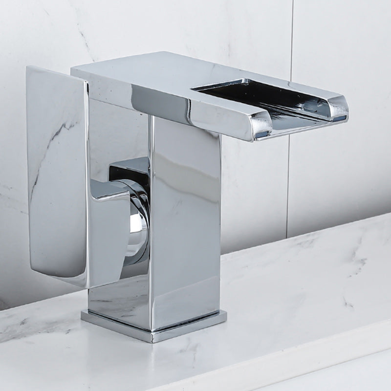 Avtoit | Waterfall basin mixer tap square lever handle with LED three-color light