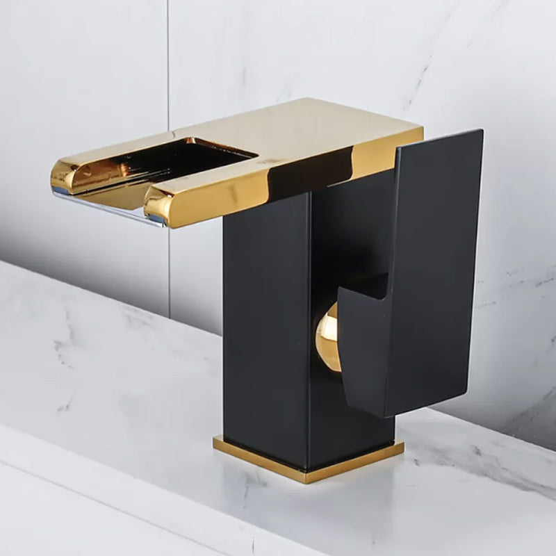 Avtoit | Waterfall basin mixer tap square lever handle with LED three-color light