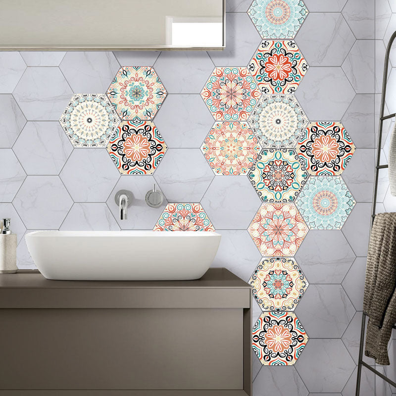 Avtoit | Plastic Mosaic Tile Wallpaper Hexagonal for Stick-On and Removable Back Wall Tile