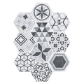 Avtoit | Plastic Mosaic Tile Wallpaper Hexagonal for Stick-On and Removable Back Wall Tile