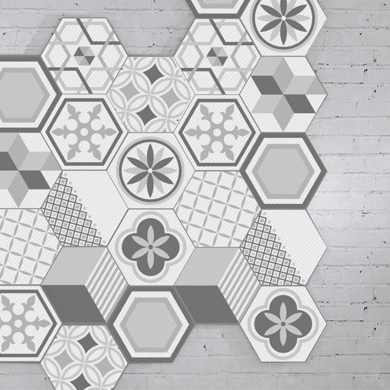 Avtoit | Plastic Mosaic Tile Wallpaper Hexagonal for Stick-On and Removable Back Wall Tile