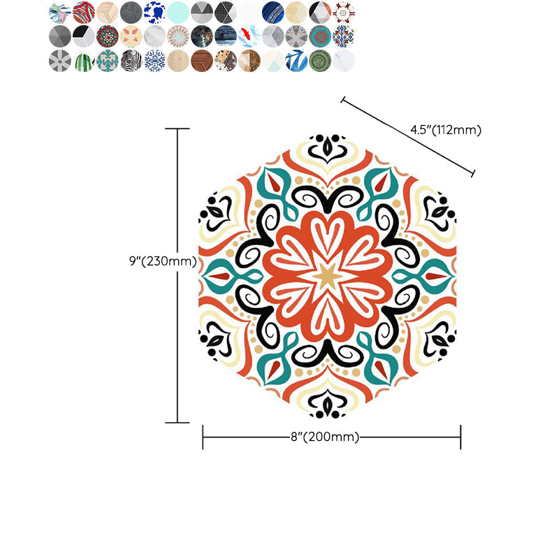 Avtoit | Plastic Mosaic Tile Wallpaper Hexagonal for Stick-On and Removable Back Wall Tile