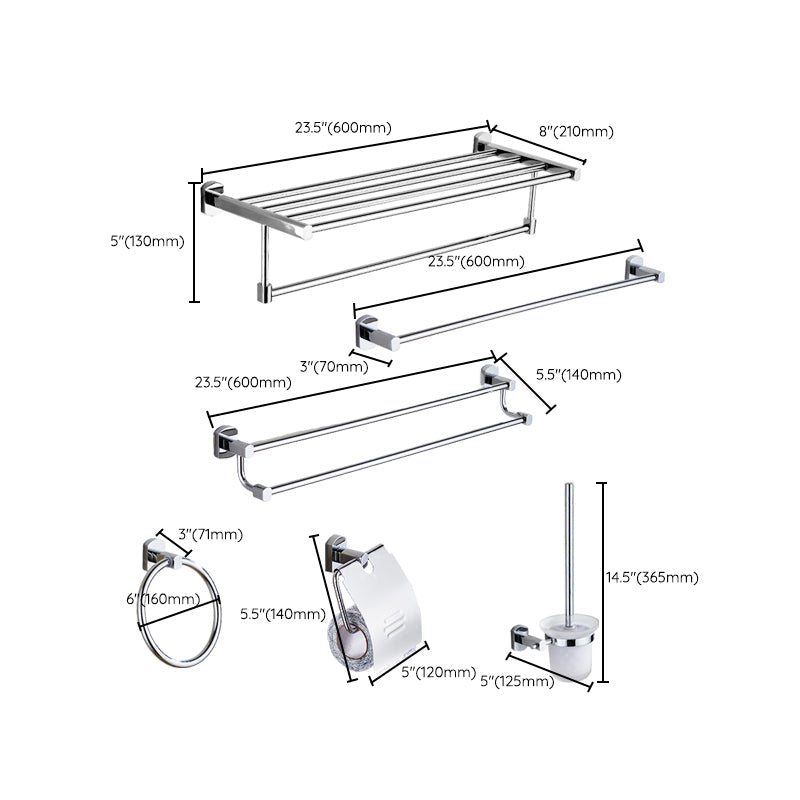 Avtoit | Modern bathroom accessory set Stainless steel bathroom shelf Towel holder Bathroom accessory set
