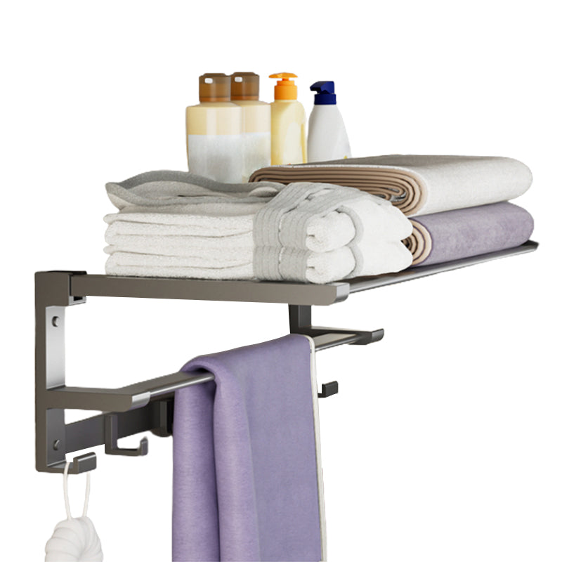 Avtoit | Modern Gray Bathroom Accessories Set Bathroom Shelf Towel Bar Bathroom Accessories Set
