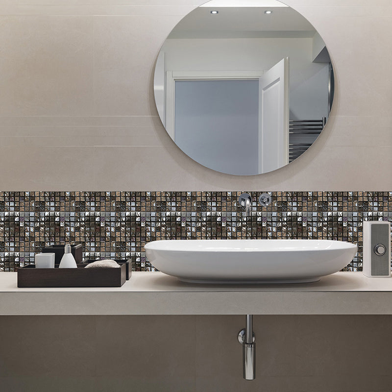 Avtoit | Square Peel and Stick Tile Grid Mosaic Tiles Interior Wallpaper
