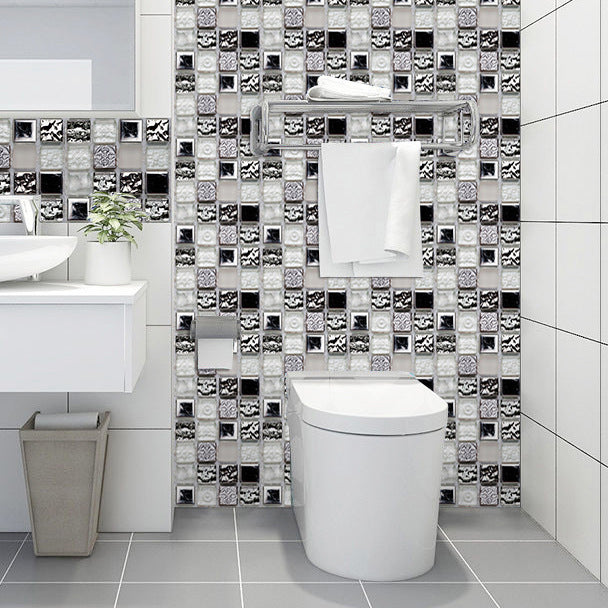 Avtoit | Square Peel and Stick Tile Grid Mosaic Tiles Interior Wallpaper