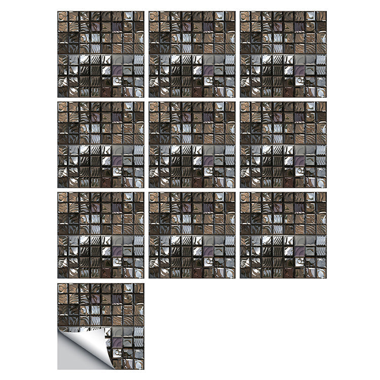 Avtoit | Square Peel and Stick Tile Grid Mosaic Tiles Interior Wallpaper