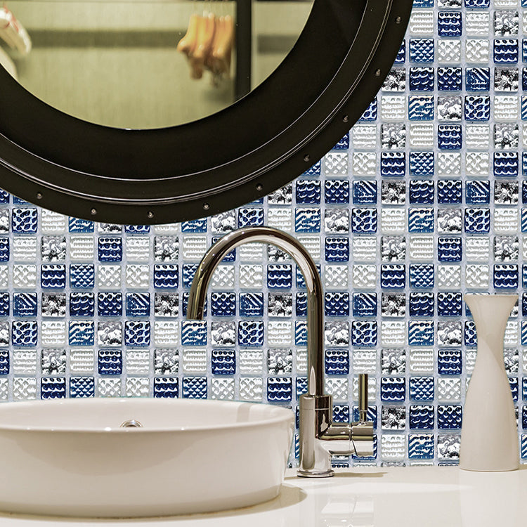 Avtoit | Square Peel and Stick Tile Grid Mosaic Tiles Interior Wallpaper