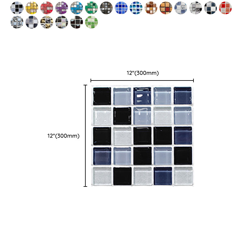 Avtoit | Square Peel and Stick Tile Grid Mosaic Tiles Interior Wallpaper