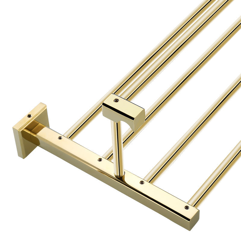 Avtoit | Gold Modern Bathroom Set, Polished Gold, 4 Pieces, Towel Holder, Paper Holder