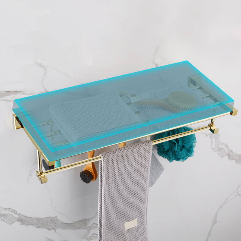 Avtoit | Gold Modern Bathroom Set, Polished Gold, 4 Pieces, Towel Holder, Paper Holder