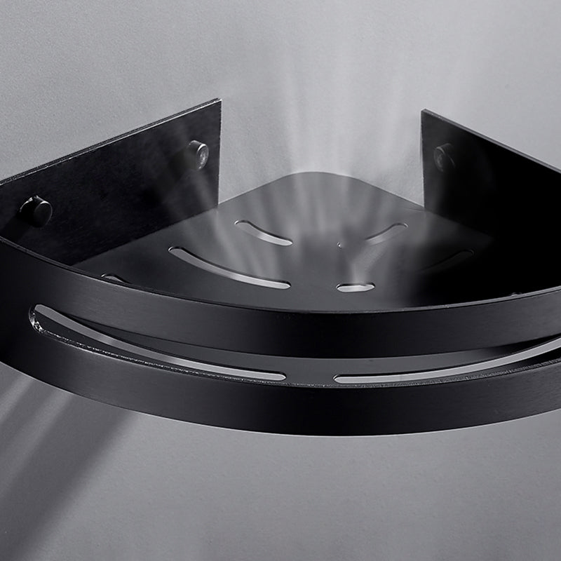 Avtoit | Matt Black Modern Bathroom Accessories Set, Set of 3, Bathroom Shelf