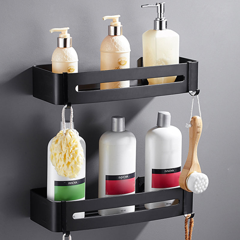 Avtoit | Matt Black Modern Bathroom Accessory Set, Set of 3, Bathroom Shelf