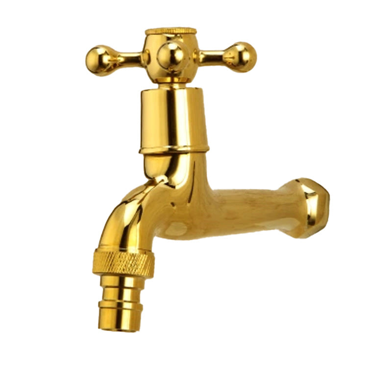 Avtoit | Glam Wall-mounted Bathroom Faucet Cross Handle Low Arc Round Basin Faucet