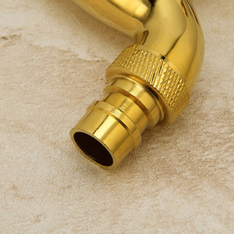Avtoit | Glam Wall-mounted Bathroom Faucet Cross Handle Low Arc Round Basin Faucet