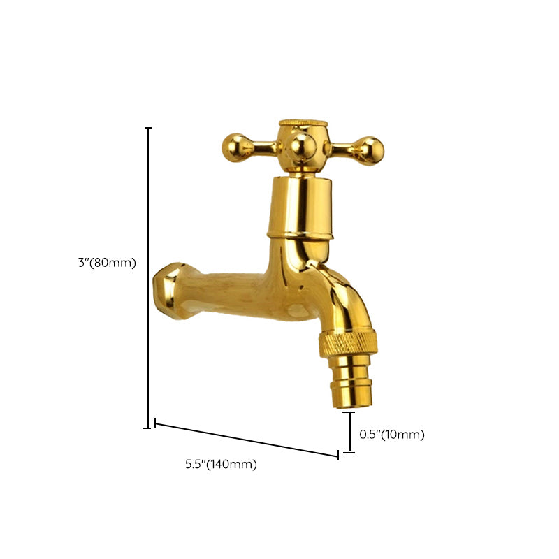 Avtoit | Glam Wall-mounted Bathroom Faucet Cross Handle Low Arc Round Basin Faucet