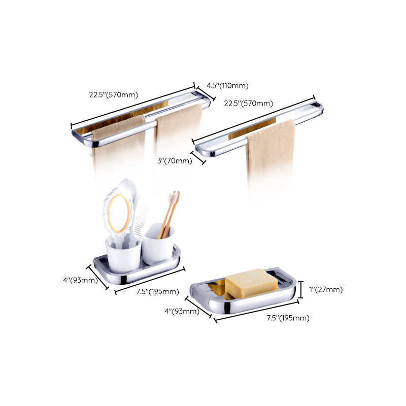 Avtoit | Modern Stainless Steel Bathroom Fixtures Set Towel Bar Bathroom Shelf Bathroom Accessory Set