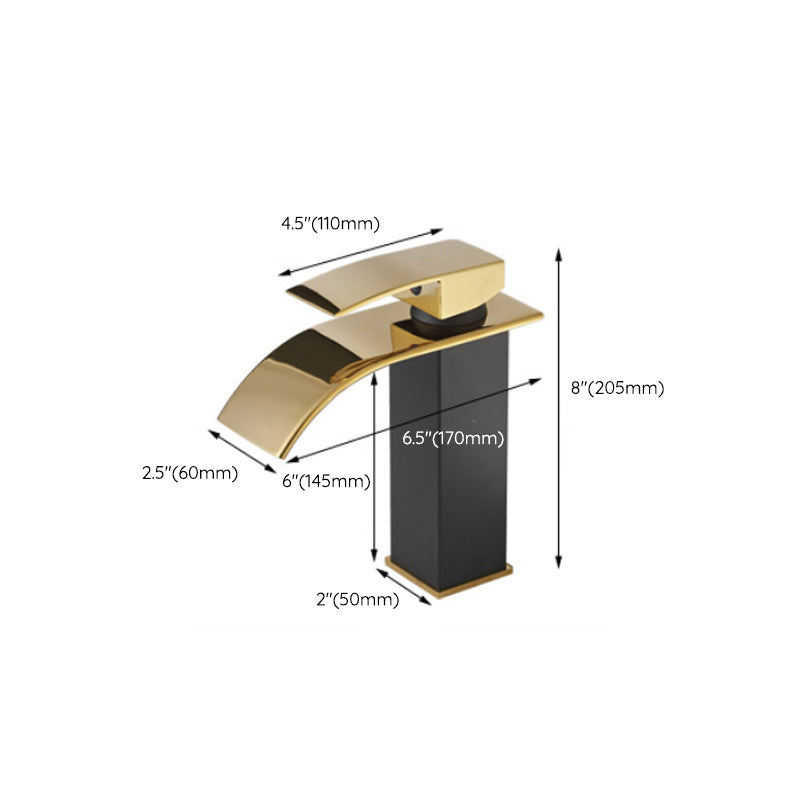 Avtoit | Waterfall spout basin tap lever handle square basin tap