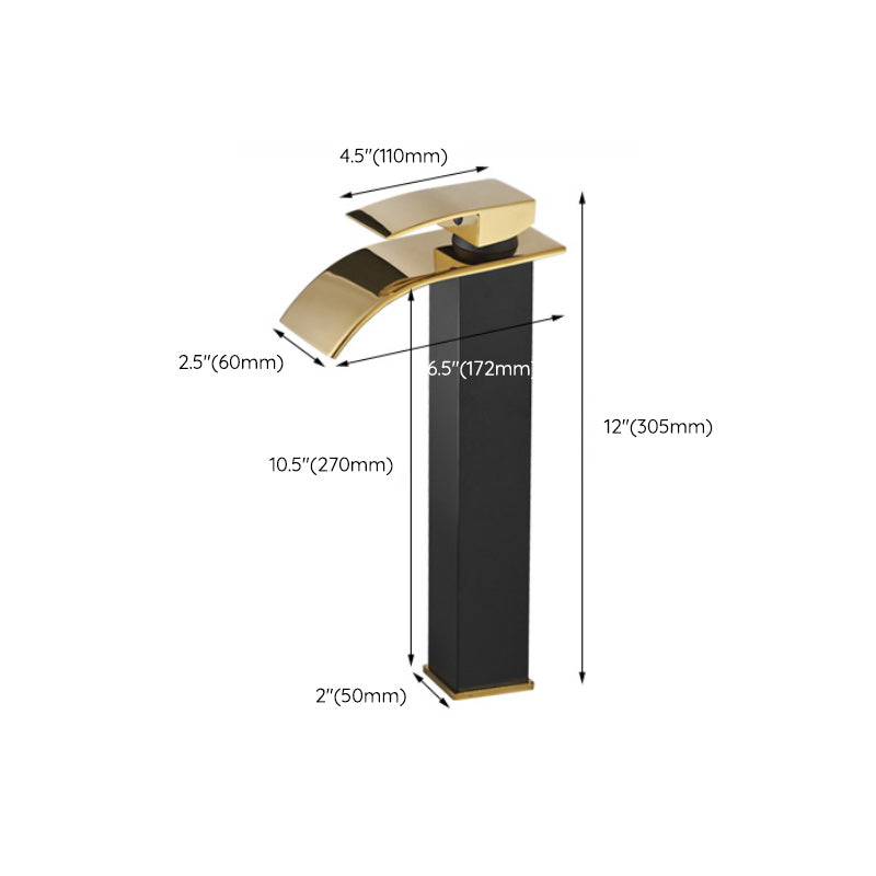 Avtoit | Waterfall spout basin tap lever handle square basin tap