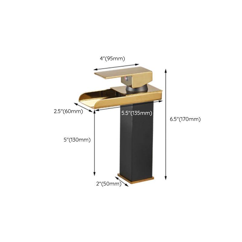 Avtoit | Waterfall spout basin tap lever handle square basin tap