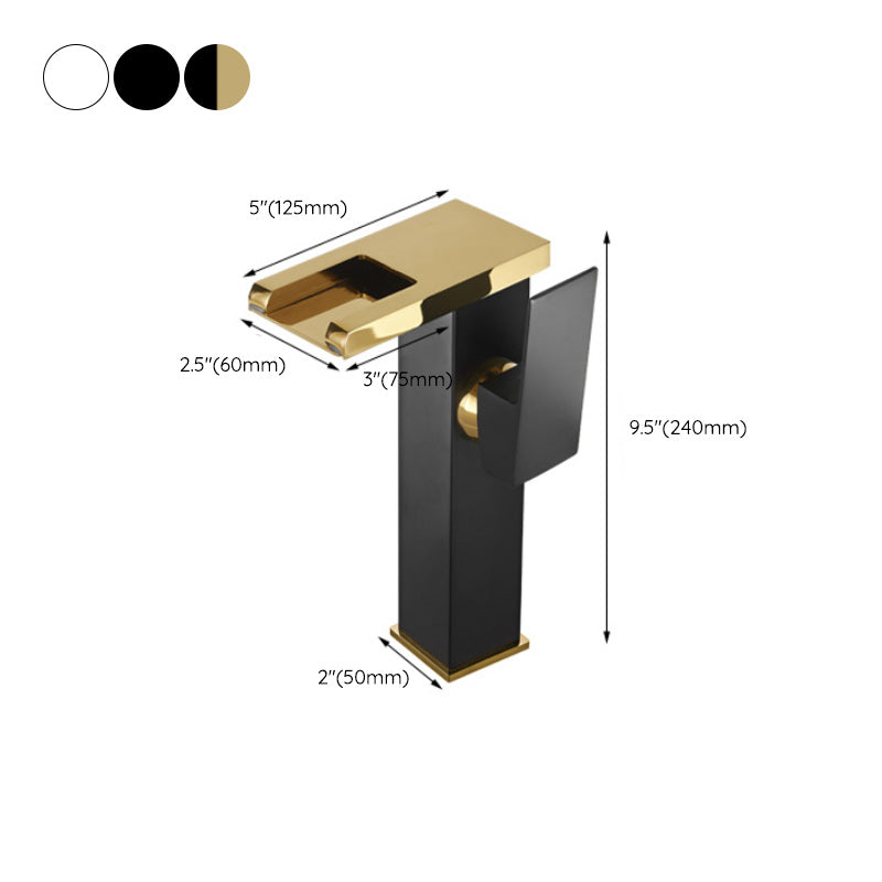 Avtoit | Waterfall spout basin tap lever handle square basin tap