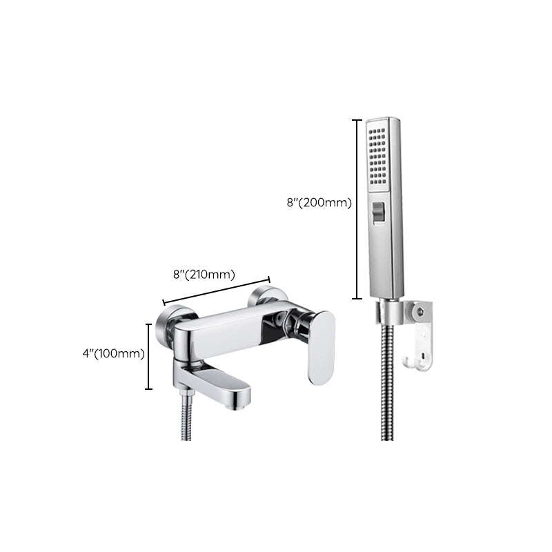 Avtoit | Modern Wall-Mounted Bathtub Faucet Trim Metal Single-Lever Bathtub Faucet Trim