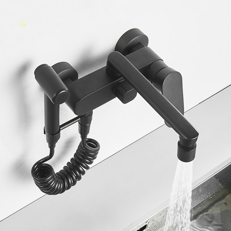Avtoit | Metal Bathtub Faucet Trim Contemporary Lever Handle Bathtub Faucet Trim