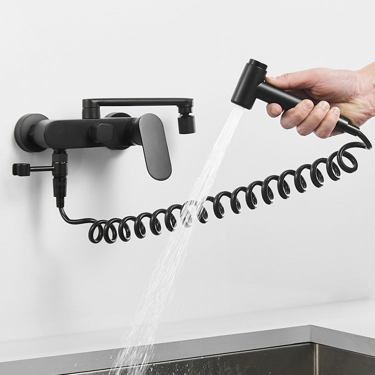 Avtoit | Metal Bathtub Faucet Trim Contemporary Lever Handle Bathtub Faucet Trim