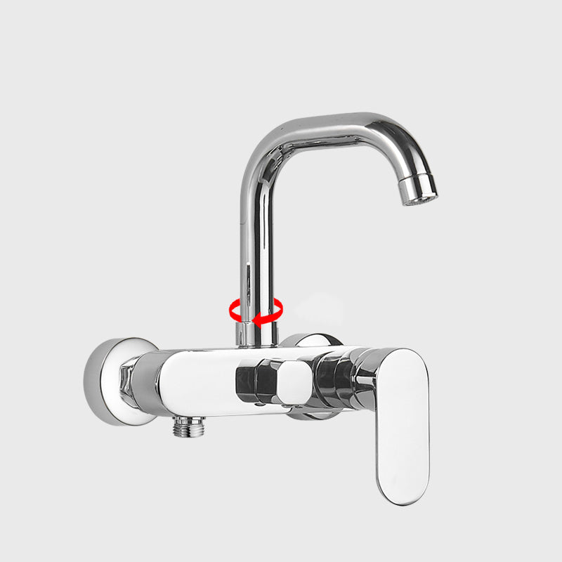 Avtoit | Metal Bathtub Faucet Trim Contemporary Lever Handle Bathtub Faucet Trim
