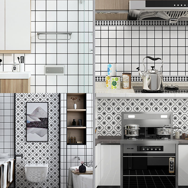 Avtoit | PVC Rectangular 12" X 23" 5-Pack Peel & Stick Mosaic Tile Kitchen and Bathroom Backsplash