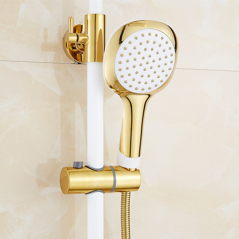 Avtoit | Contemporary Shower Head Square Golden Bathroom Handheld Shower