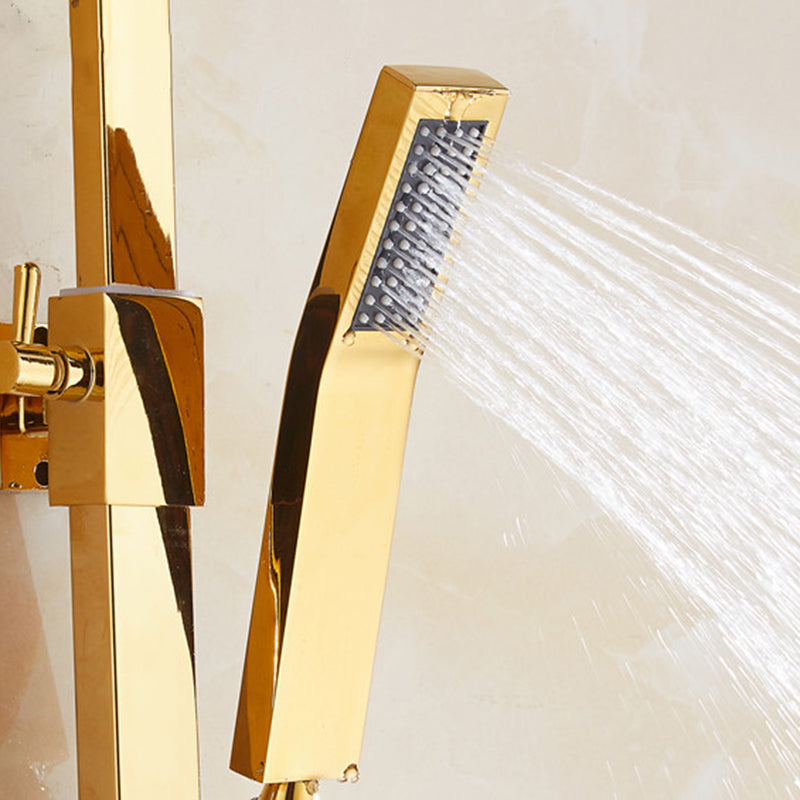 Avtoit | Contemporary Shower Head Square Golden Bathroom Handheld Shower