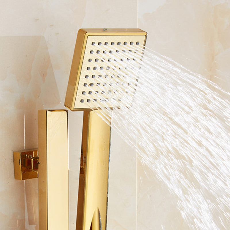 Avtoit | Contemporary Shower Head Square Golden Bathroom Handheld Shower